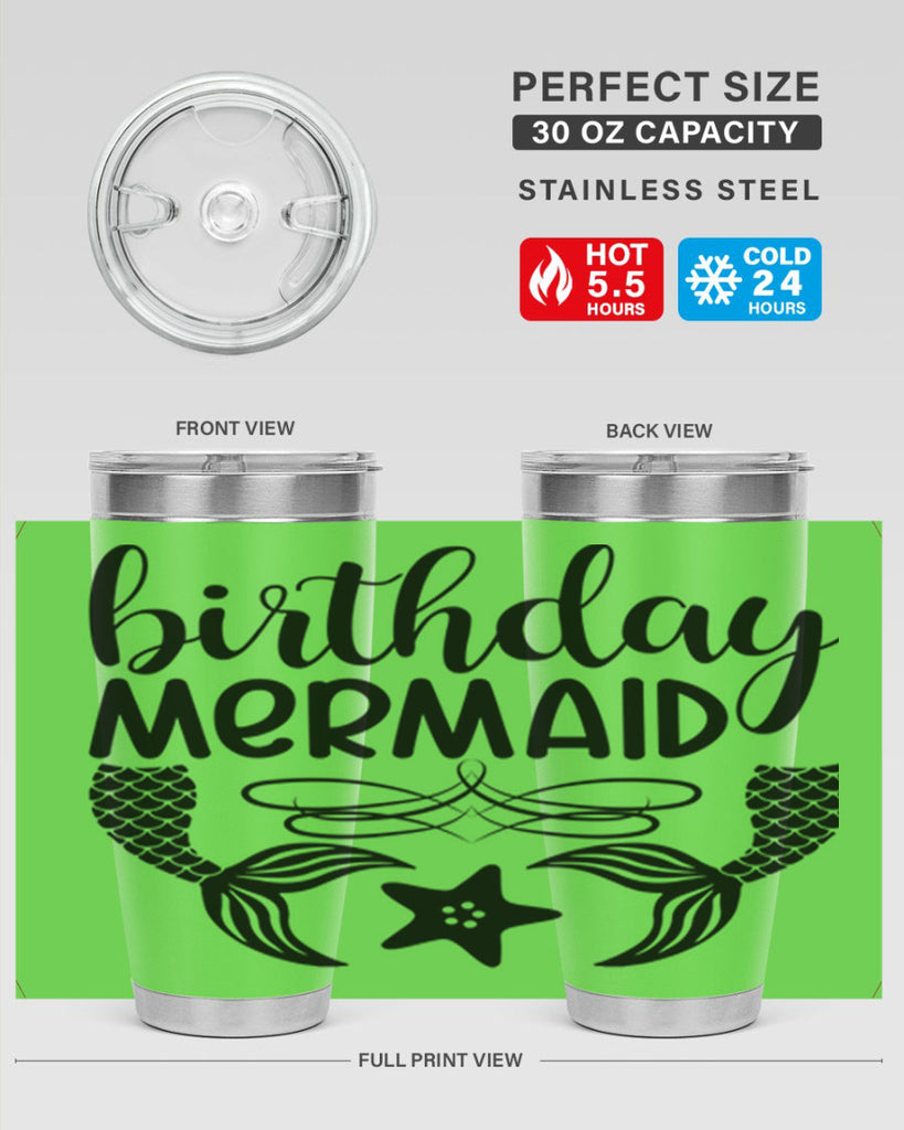 Birthday mermaid 76#- mermaid- Tumbler