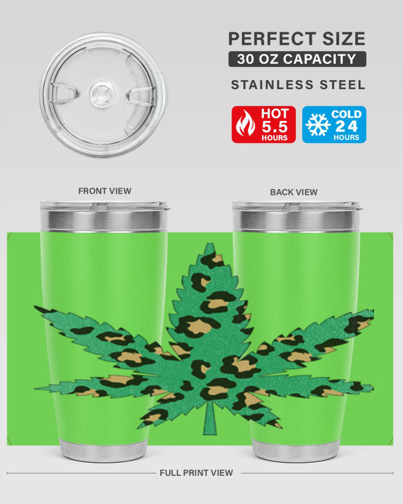 Cannabis Leopard Print 54#- marijuana- Tumbler