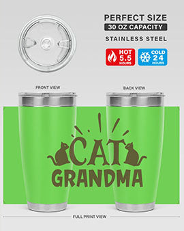 Cat Grandma Style 4#- cat- Tumbler