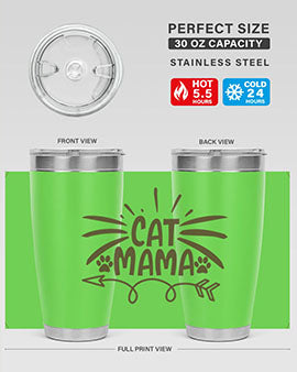 Cat Mama Style 5#- cat- Tumbler