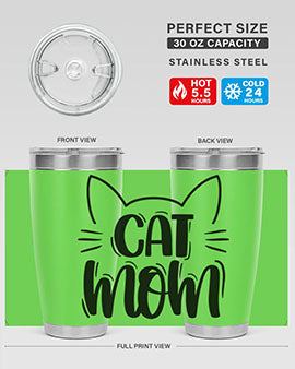 Cat Mom Style 85#- cat- Tumbler