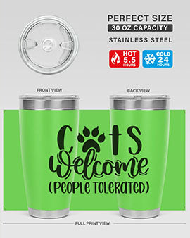 Cats Welcome Style 91#- cat- Tumbler