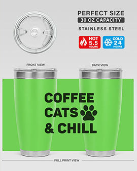 Coffee Cat Style 41#- cat- Tumbler