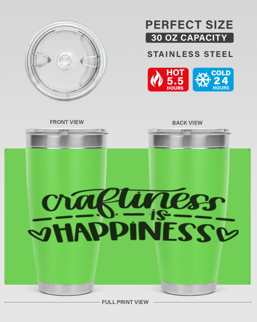 Craftiness Is Happiness 35#- crafting- Tumbler