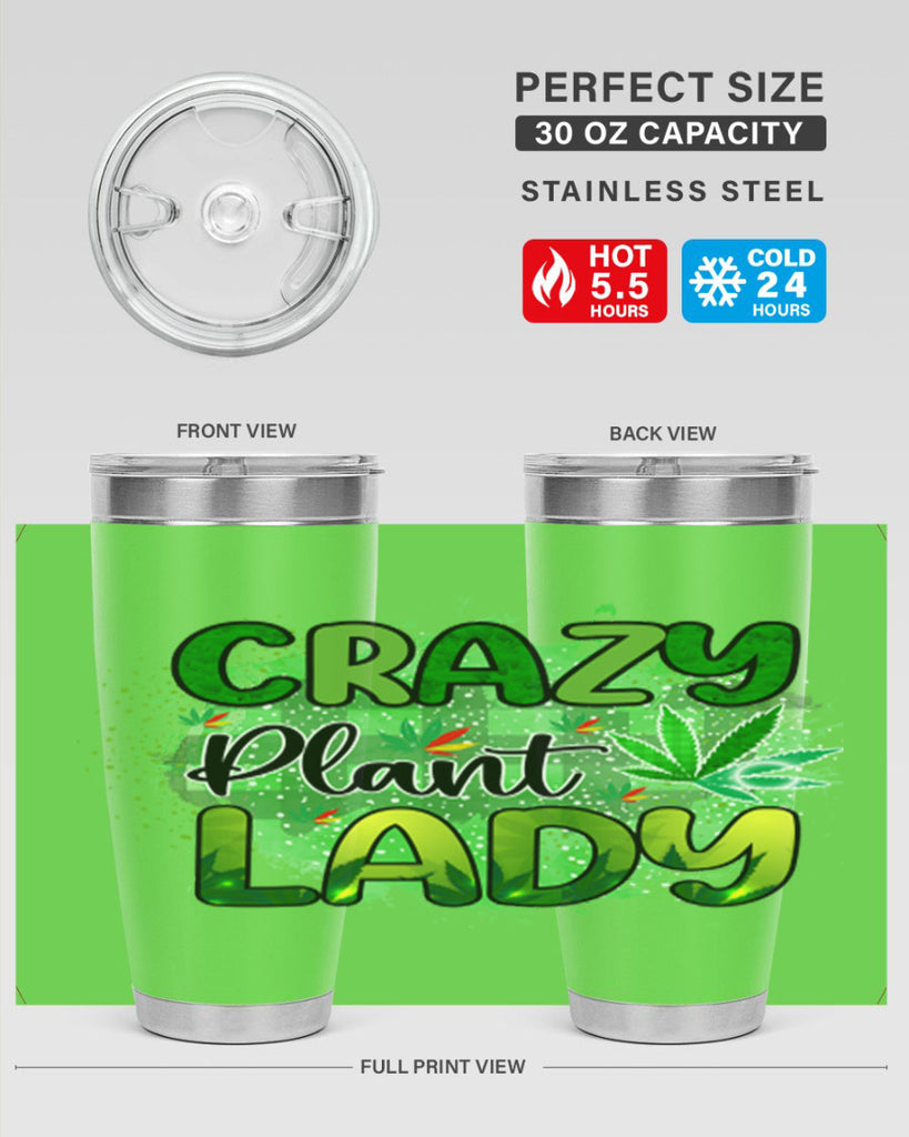 Crazy Plant Lady 64#- marijuana- Tumbler