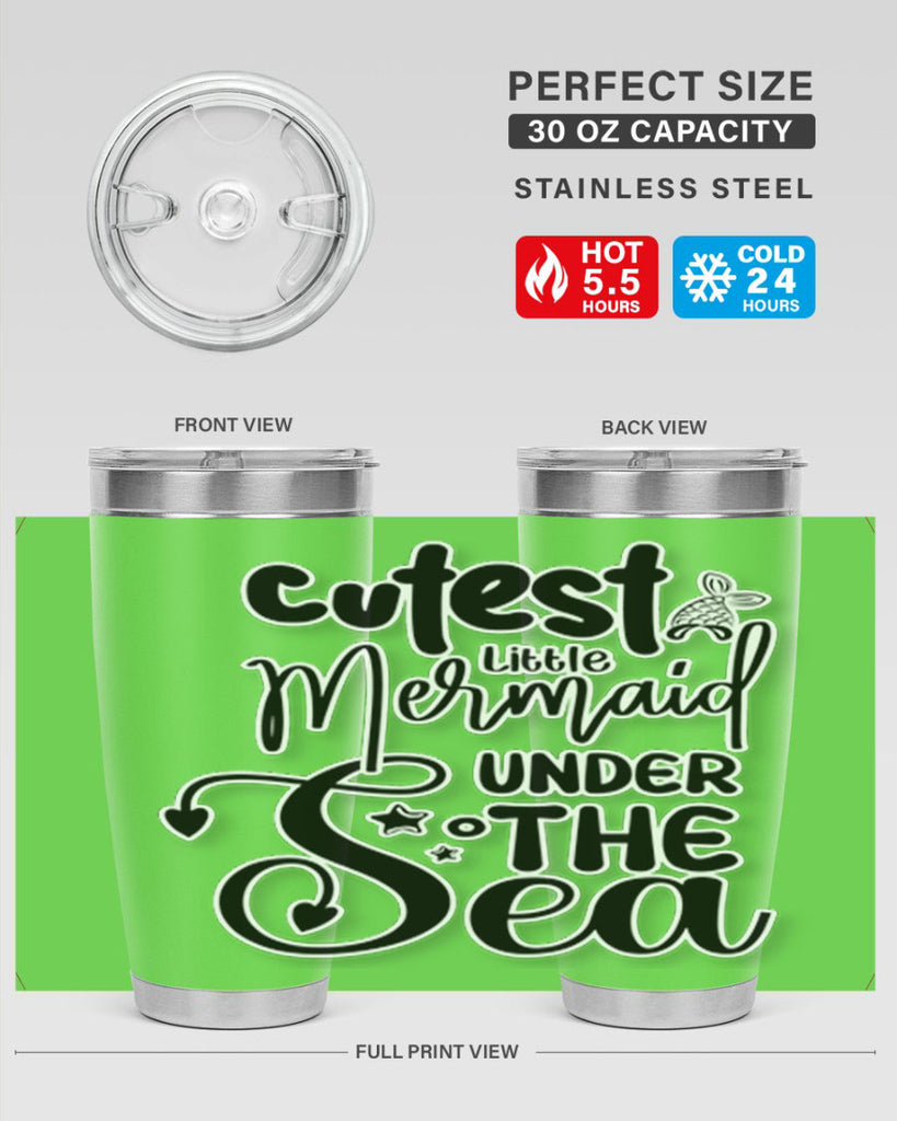 Cutest Little Mermaid Under The 98#- mermaid- Tumbler
