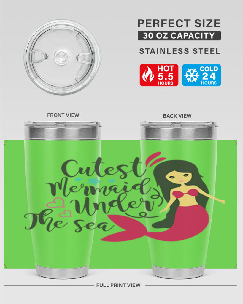 Cutest Mermaid under the sea 95#- mermaid- Tumbler