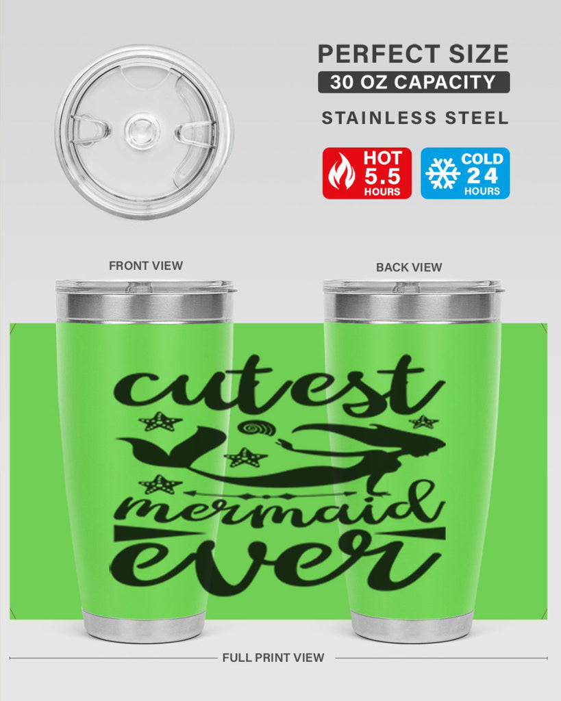 Cutest mermaid ever design 103#- mermaid- Tumbler