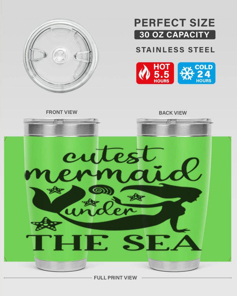 Cutest mermaid under the sea 110#- mermaid- Tumbler