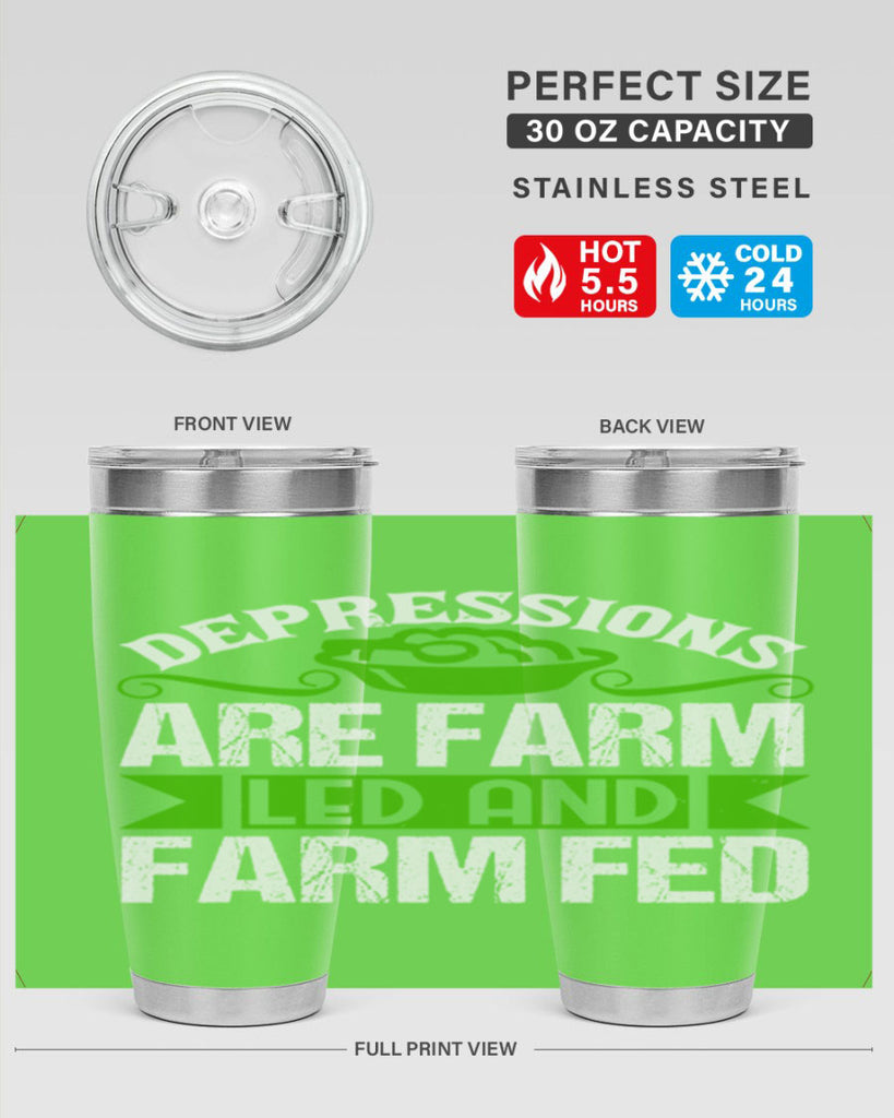 Depression are farm led and farmed 25#- farming and gardening- Tumbler