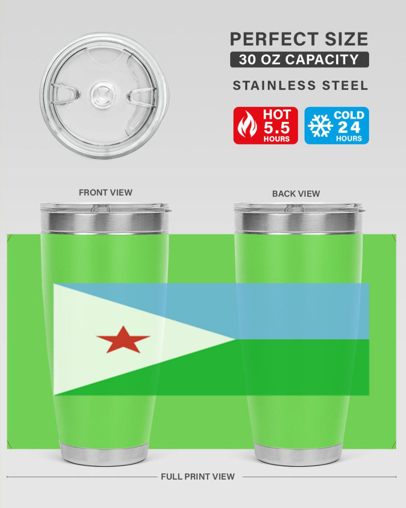 Djibouti 150#- world flags- Tumbler