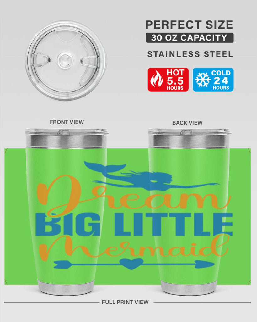 Dream Big Little Mermaid 123#- mermaid- Tumbler