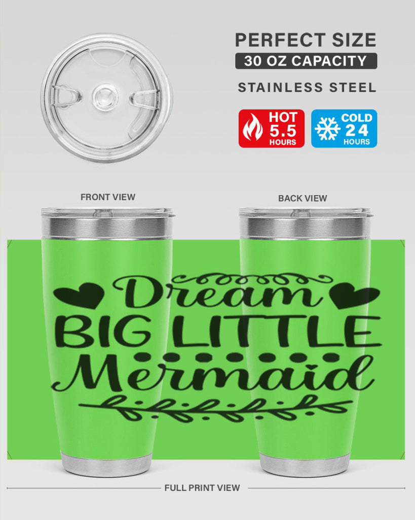 Dream big little mermaid 124#- mermaid- Tumbler