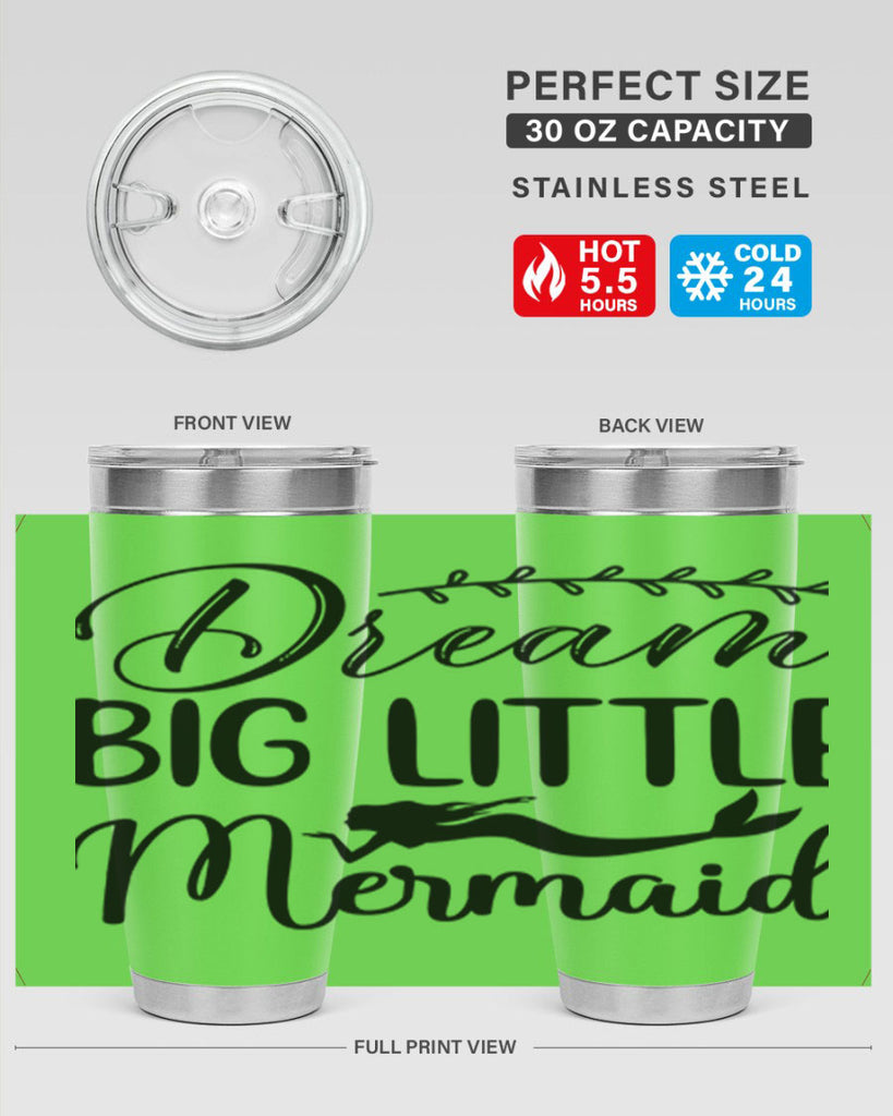 Dream big little mermaid 125#- mermaid- Tumbler
