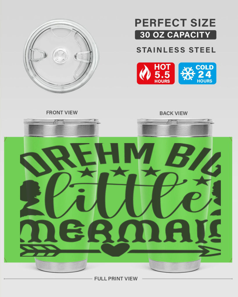 Dream big little mermaid 129#- mermaid- Tumbler