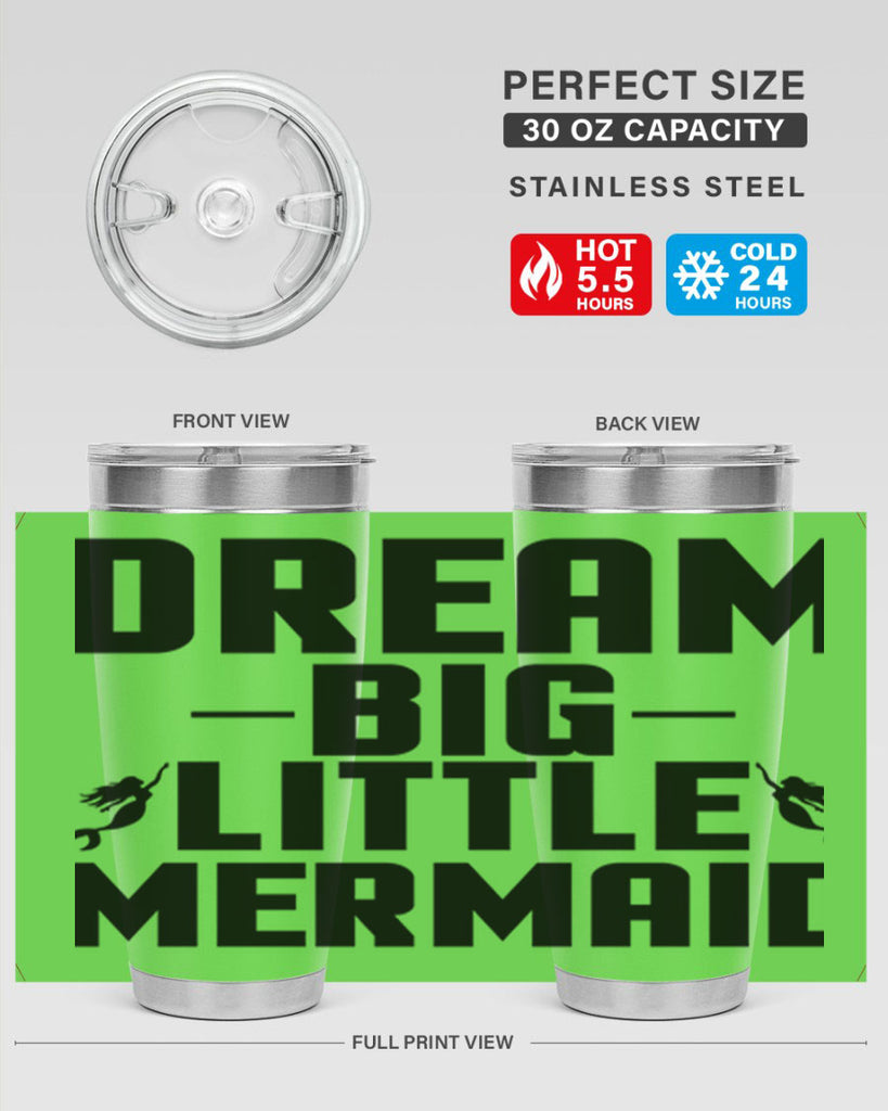 Dream big little mermaid 132#- mermaid- Tumbler