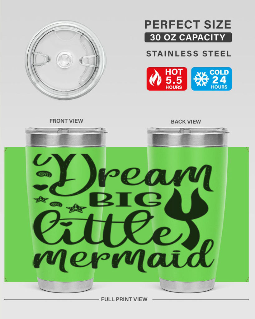 Dream big little mermaid 136#- mermaid- Tumbler