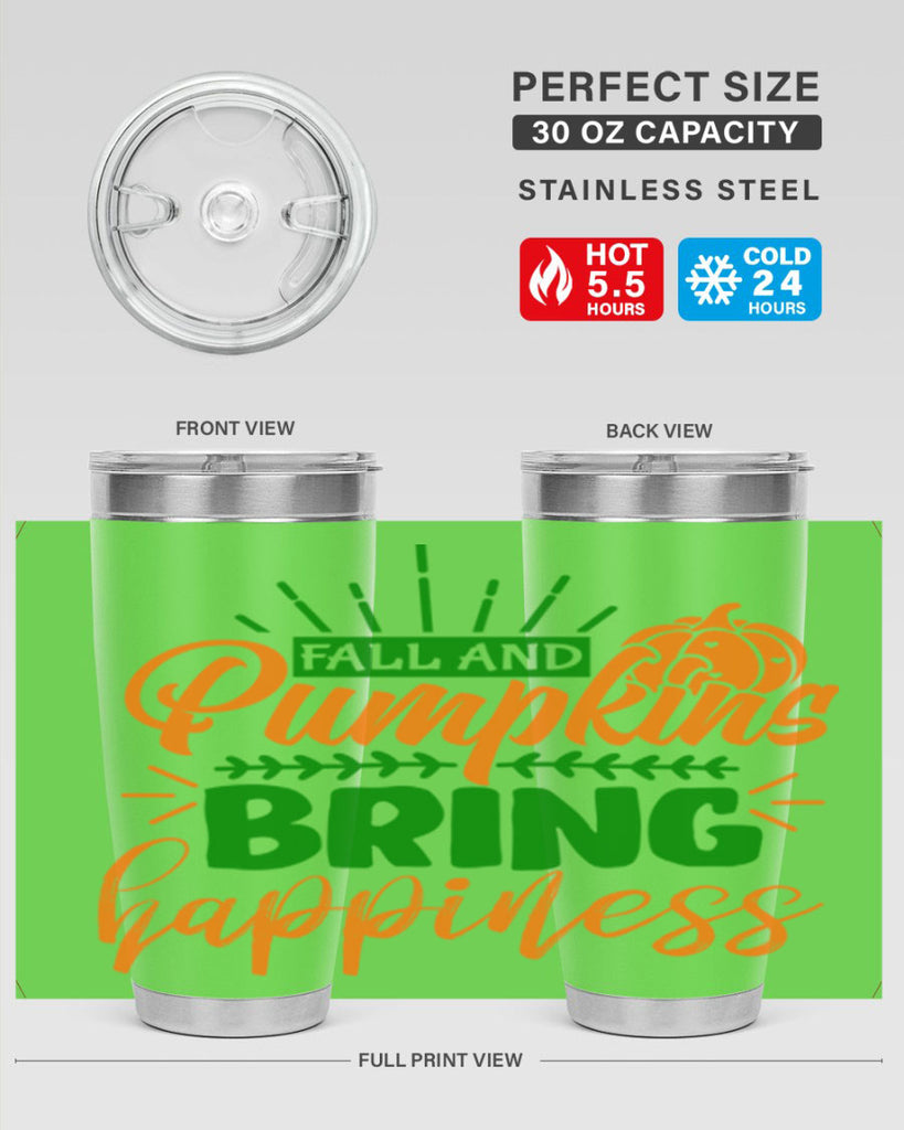 Fall and Pumpkins Bring Happiness 85#- fall- Tumbler