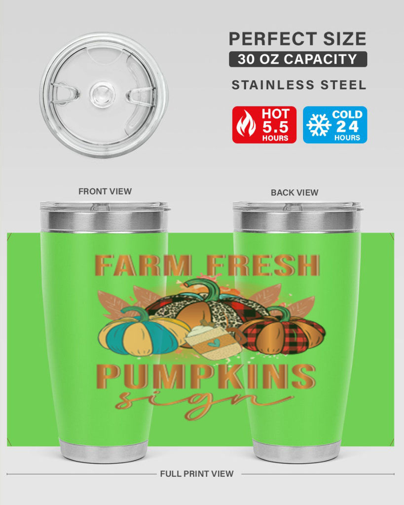 Farm Fresh Pumpkins Sign 175#- fall- Tumbler