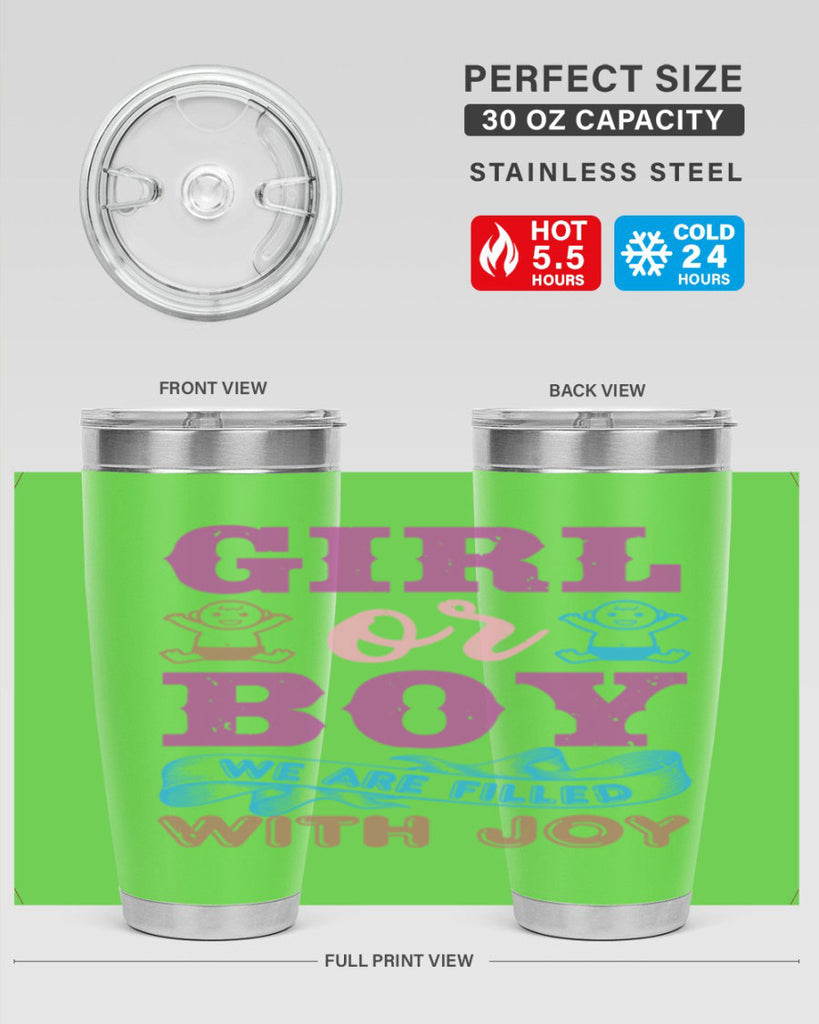 Girl or boy we are filled with joy Style 38#- baby shower- tumbler