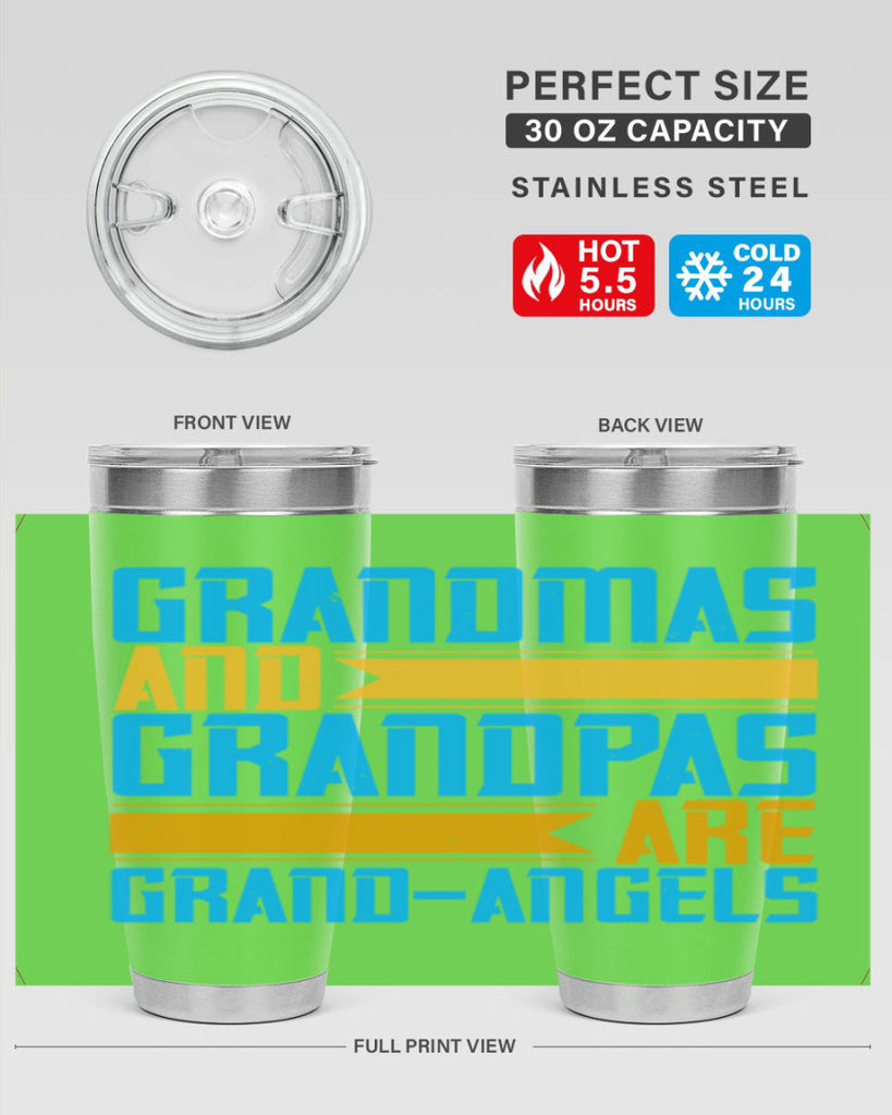 Grandmas and grandpas are grandangels 89#- grandma - nana- Tumbler