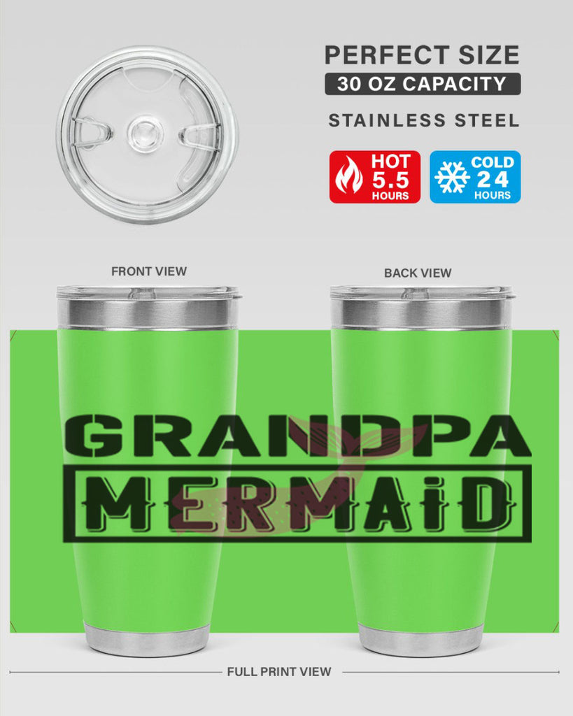 Grandpa mermaid 204#- mermaid- Tumbler