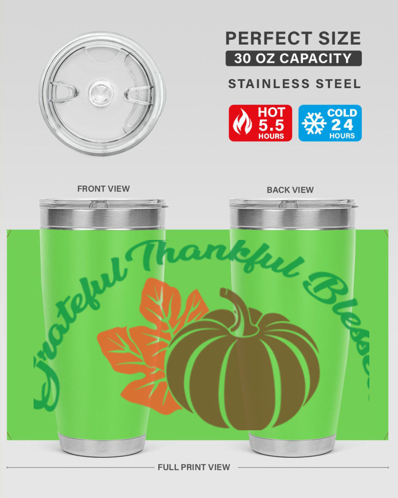 Grateful Thankful Blessed 214#- fall- Tumbler
