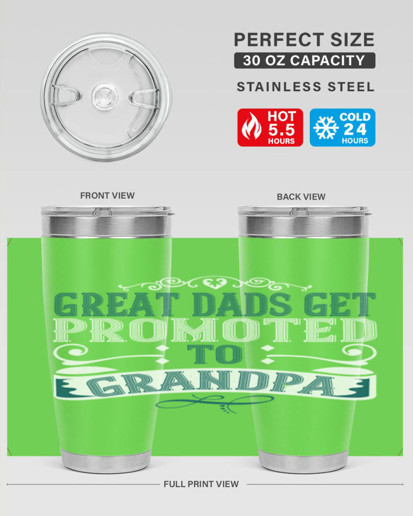 Great dads get promoted to grandpa 96#- grandpa - papa- Tumbler