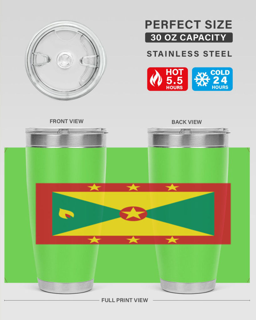 Grenada 130#- world flags- Tumbler