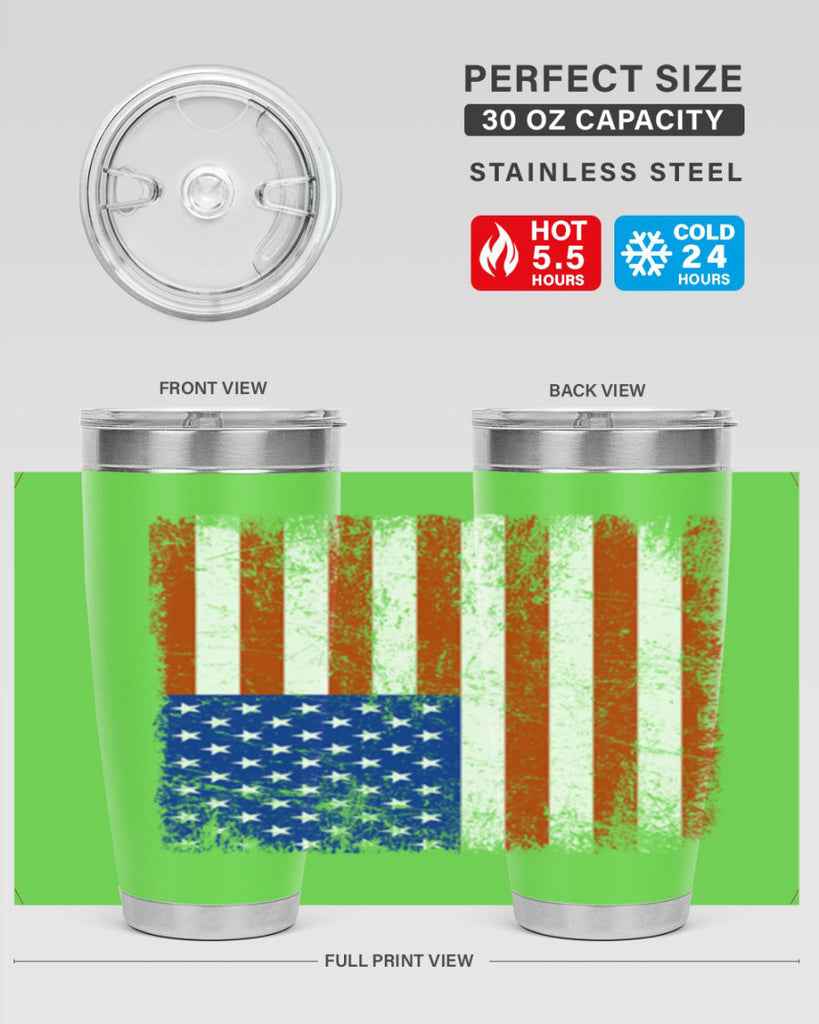 Grunge Flag 52#- Us Flags- Tumbler