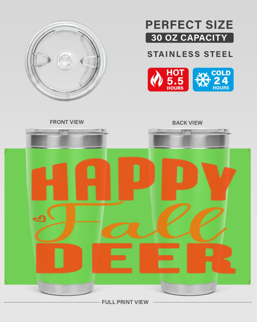 Happy Fall Deer Design 218#- fall- Tumbler