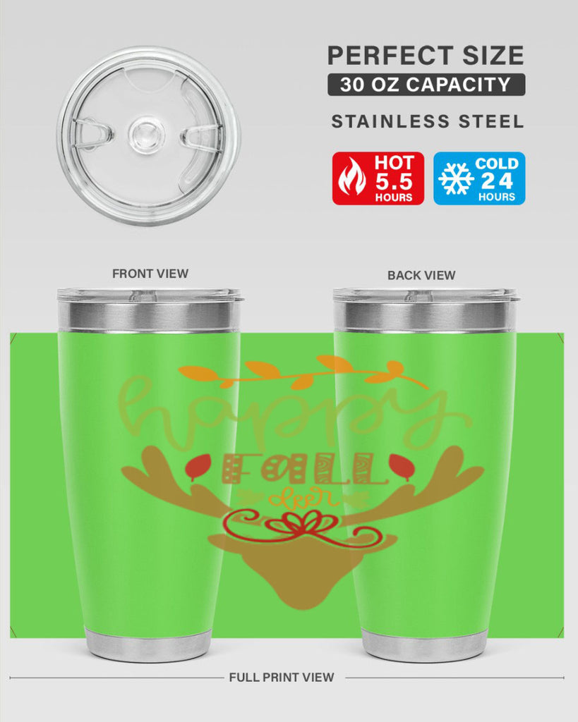 Happy Fall deer 219#- fall- Tumbler