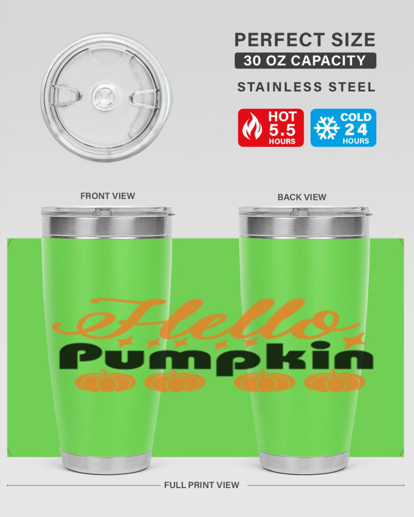 Hello Pumpkin 292#- fall- Tumbler