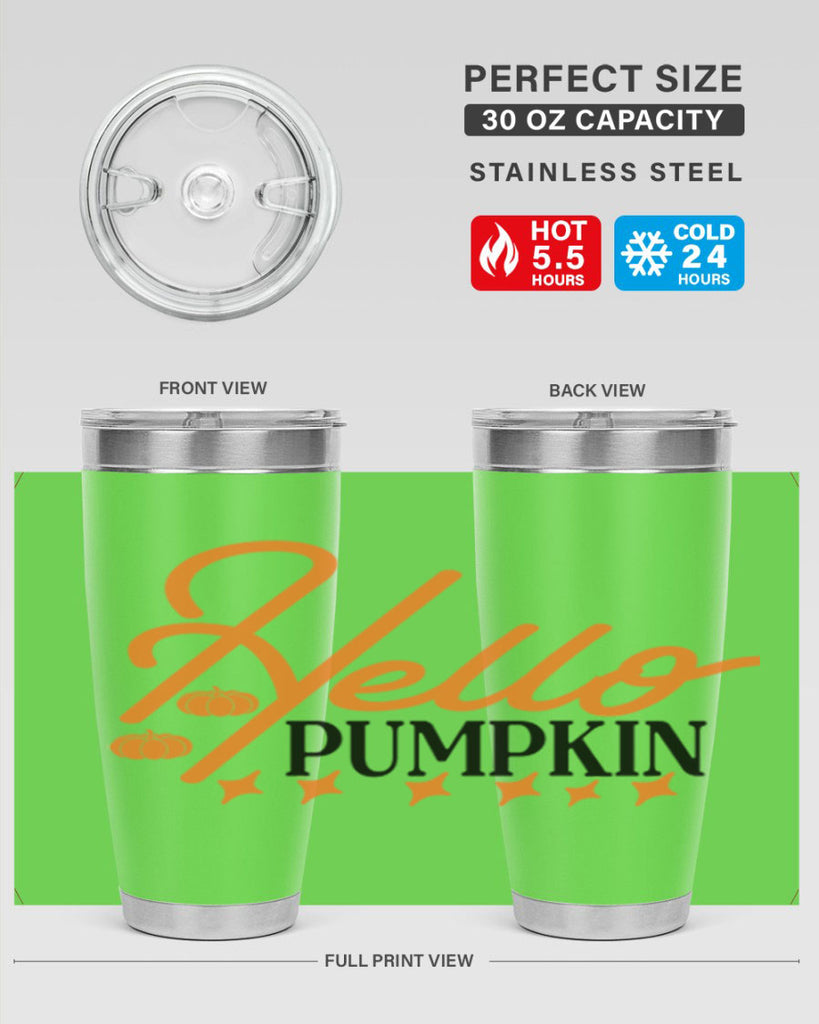 Hello Pumpkin 293#- fall- Tumbler