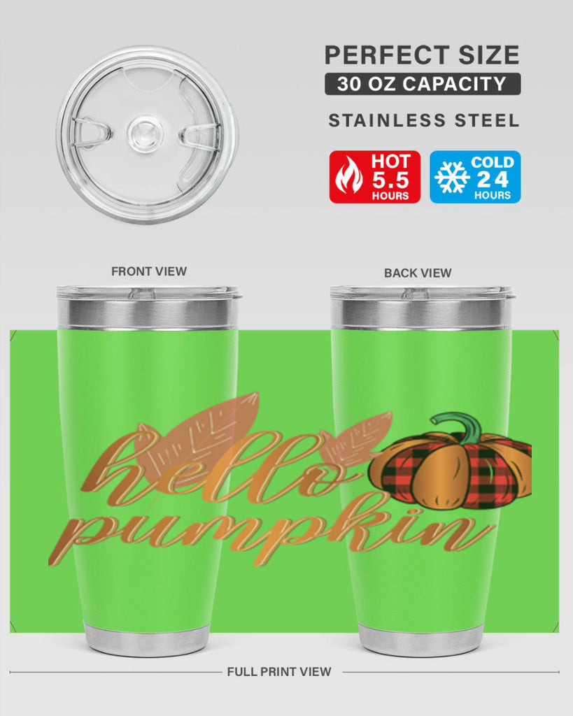 Hello Pumpkin 294#- fall- Tumbler