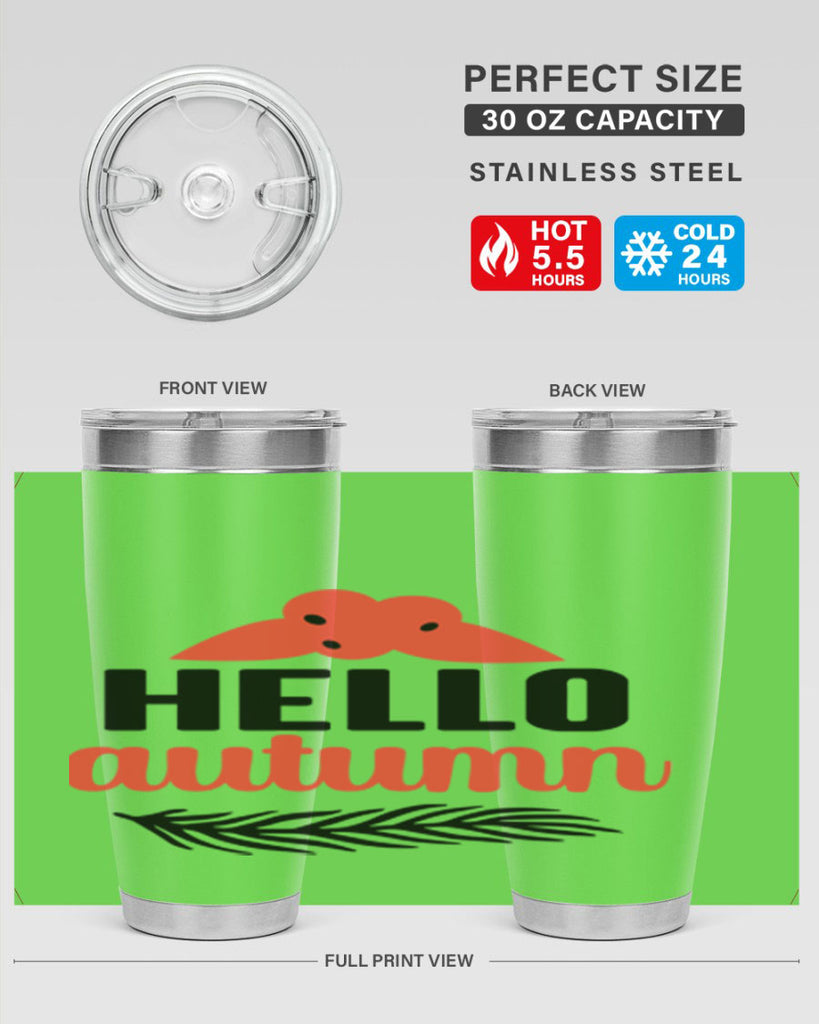 Hello autumn 269#- fall- Tumbler