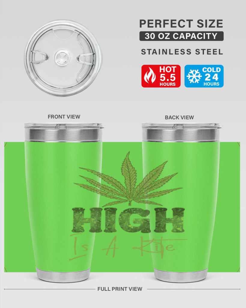 High Is A Kite Sublimation 115#- marijuana- Tumbler