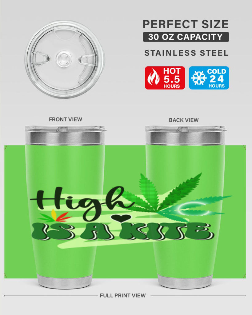 High is a Kite 116#- marijuana- Tumbler