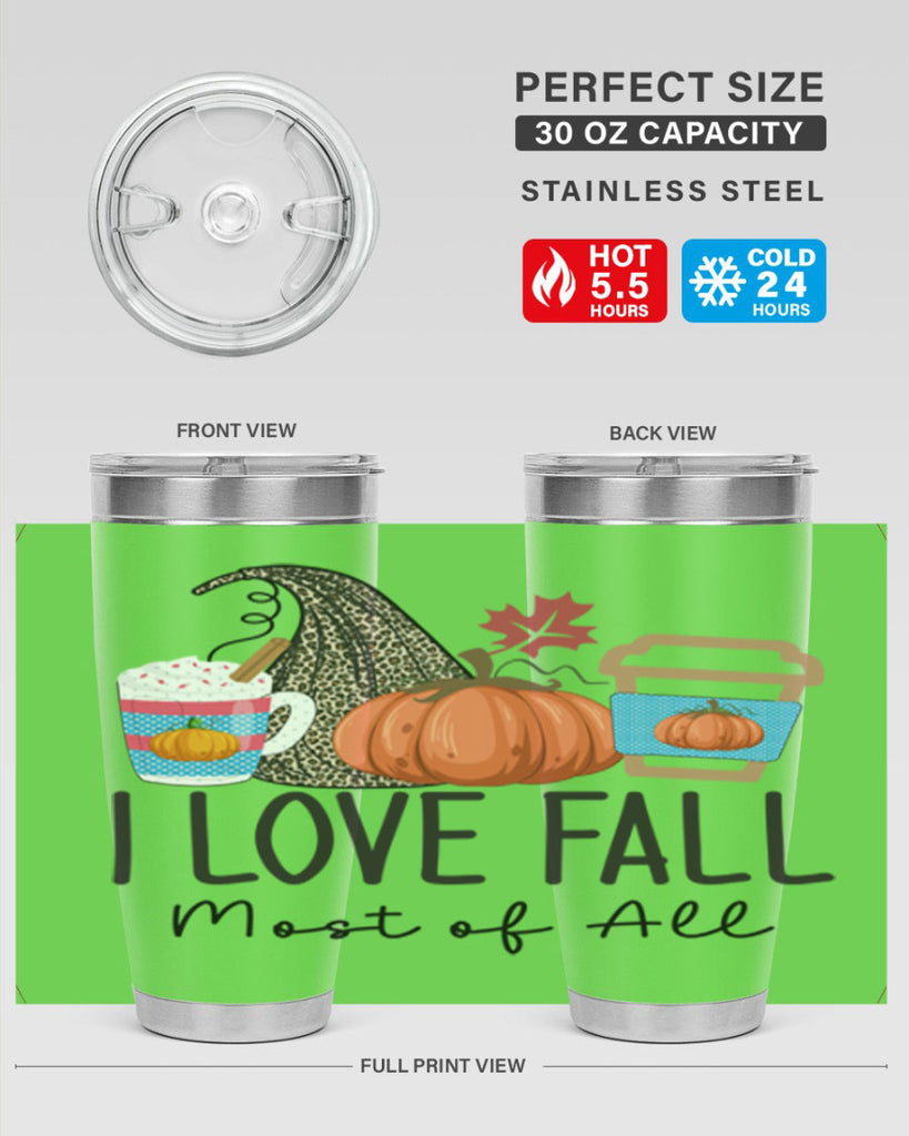 I Love Fall Most of All 332#- fall- Tumbler