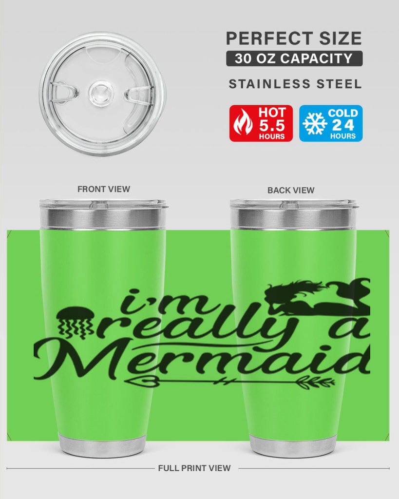I m Really A Mermaid 213#- mermaid- Tumbler