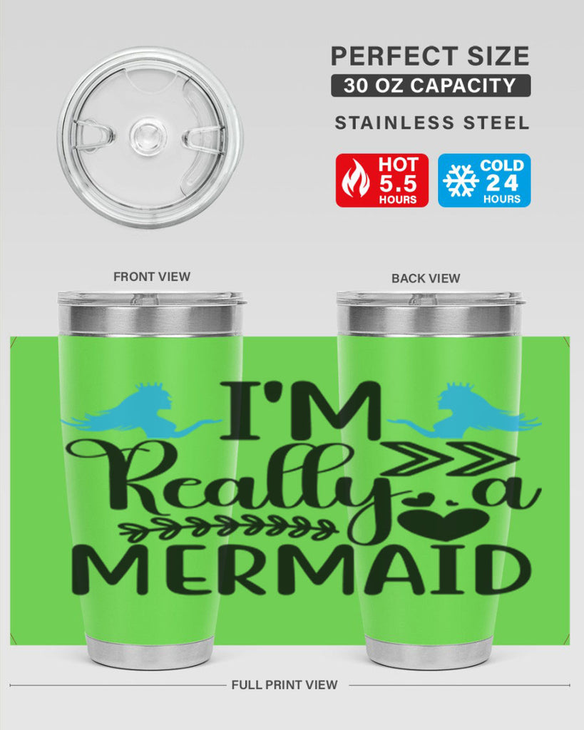 Im Really a Mermaid 262#- mermaid- Tumbler