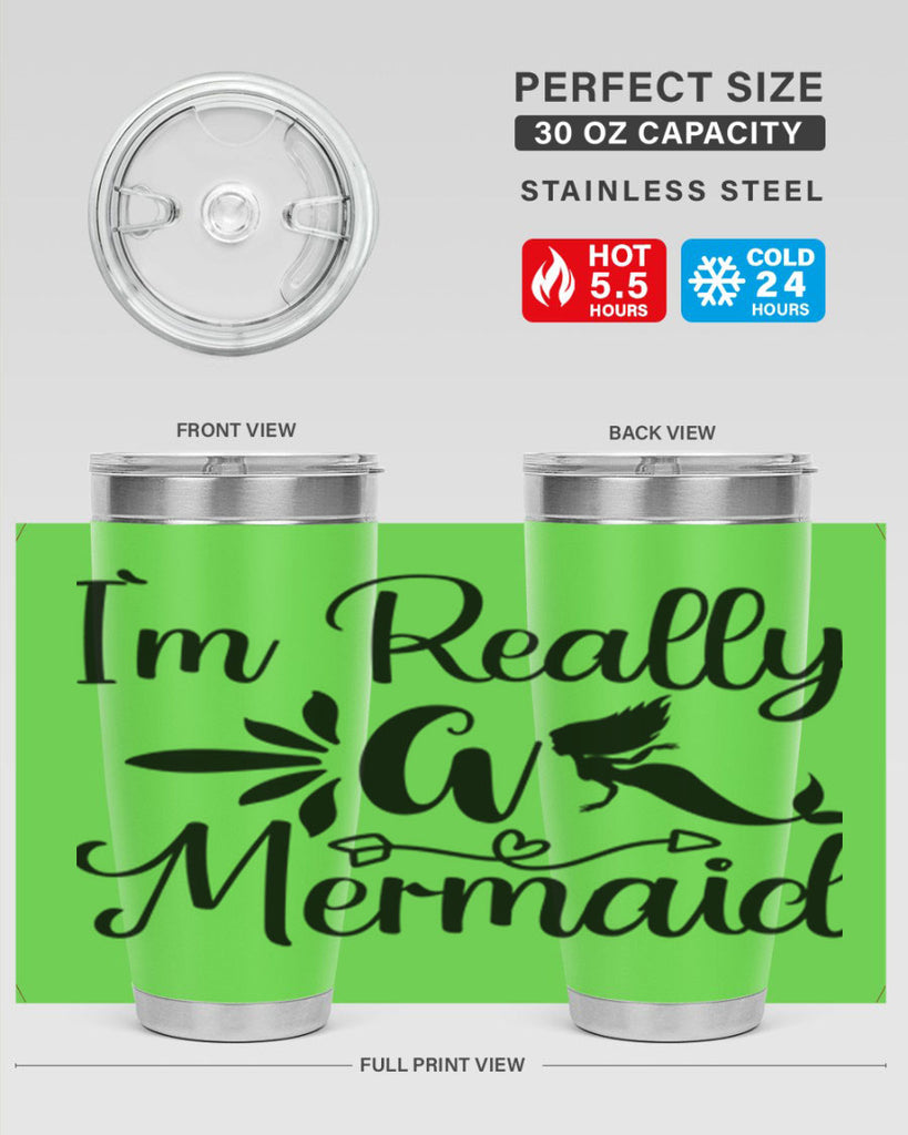 Im really a mermaid 261#- mermaid- Tumbler