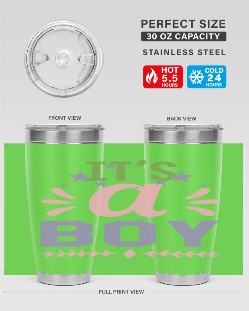 Its a boy Style 33#- baby shower- tumbler