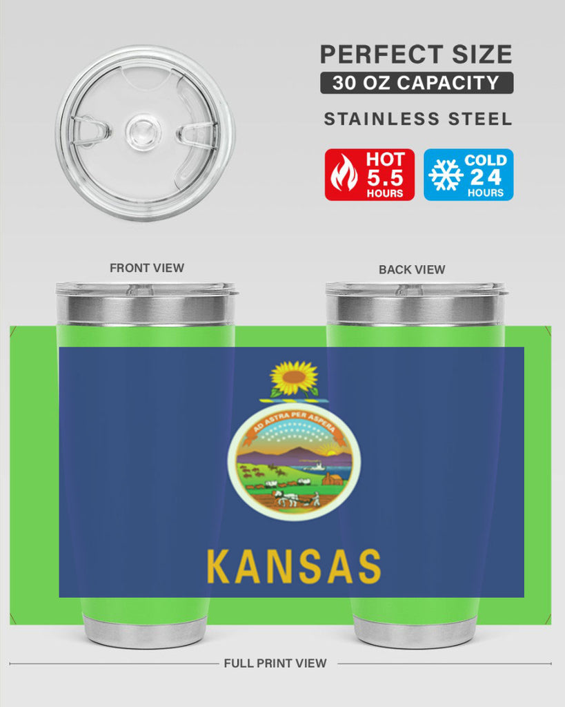 Kansas 36#- Us Flags- Tumbler