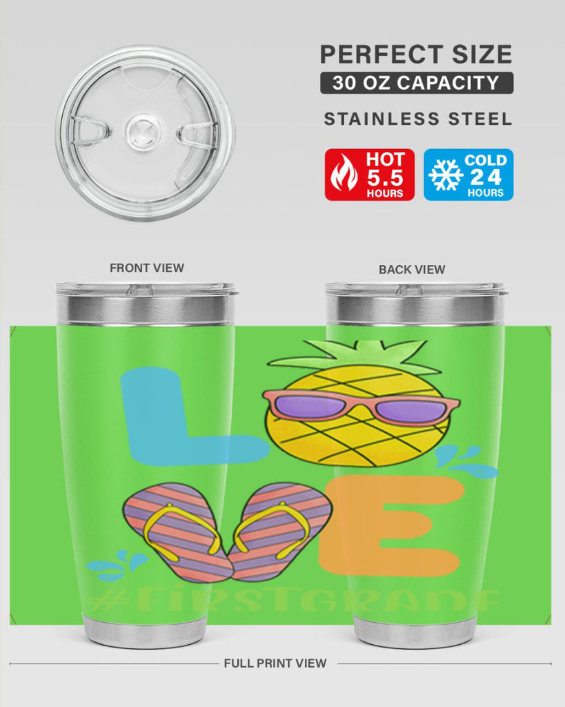 LOVE 1st Grade Summer Pineapple 8#- 1st grade- Tumbler