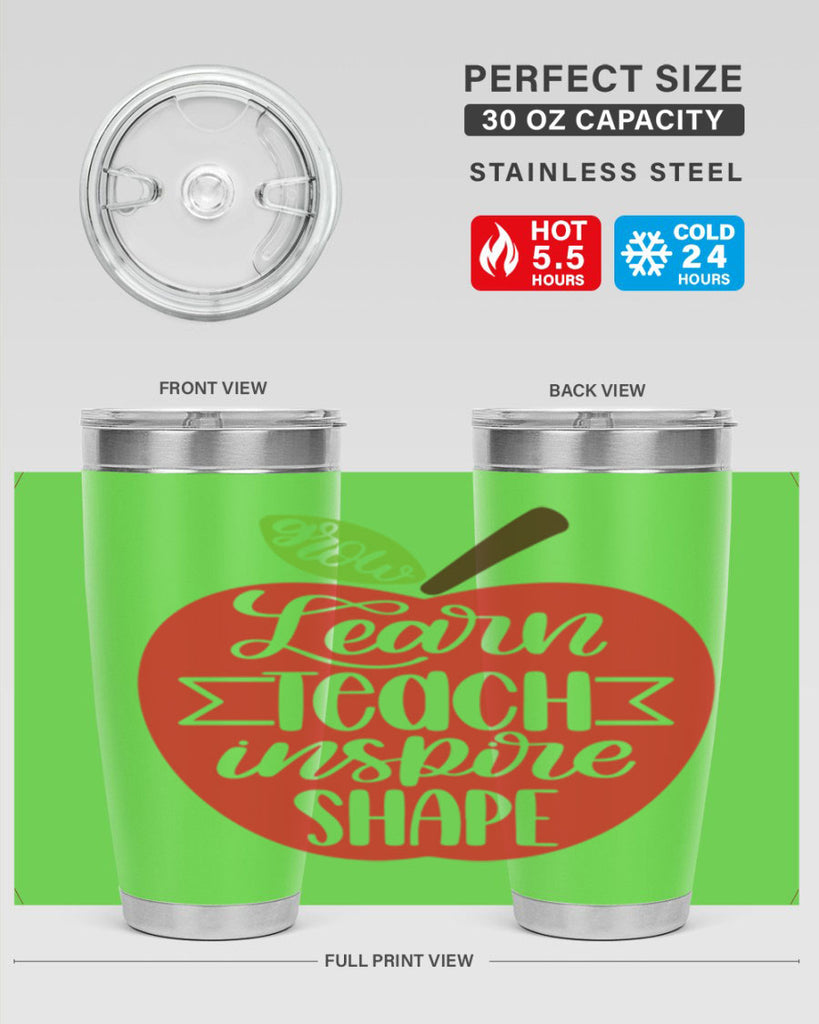 Learn Teach Inspire Shape Style 68#- teacher- tumbler