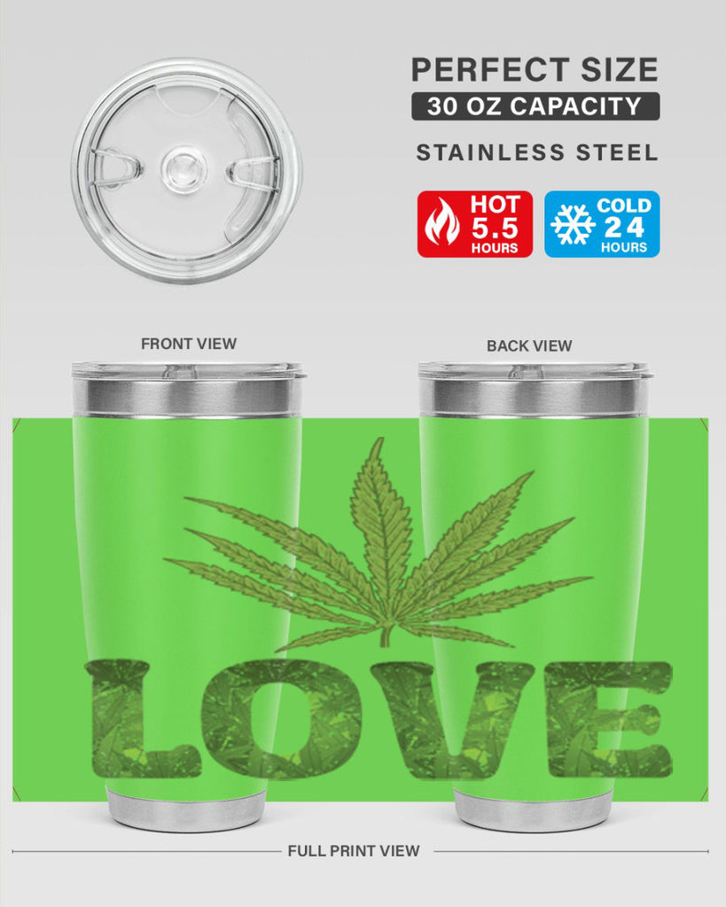 Love Sublimation 192#- marijuana- Tumbler