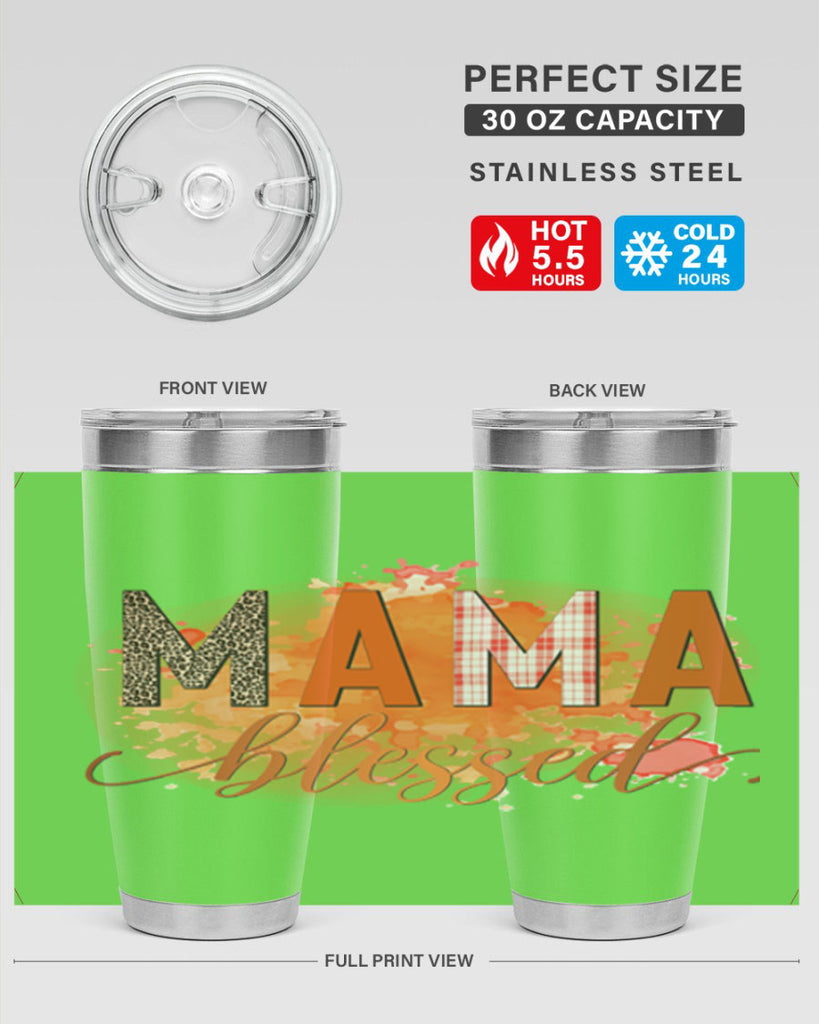 Mama Blessed 418#- fall- Tumbler
