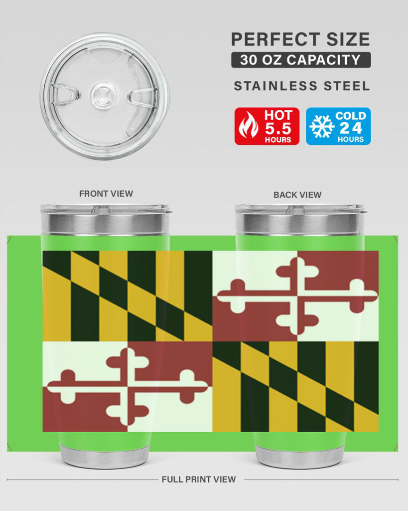 Maryland 32#- Us Flags- Tumbler