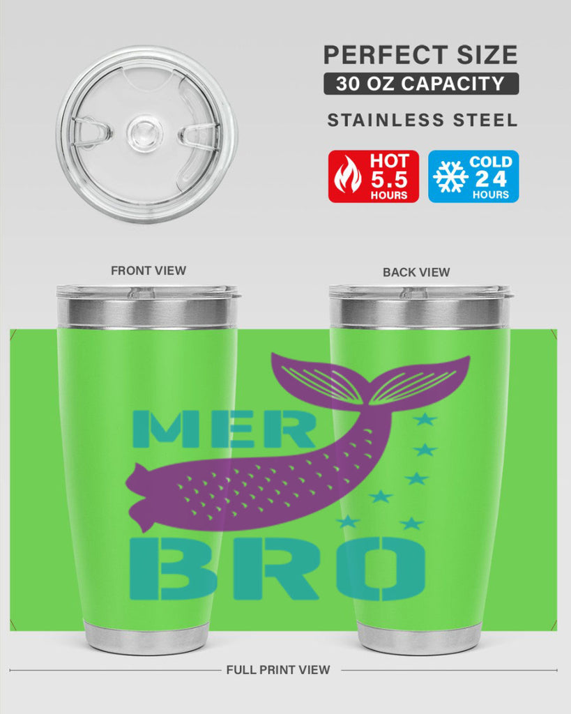 Mer Bro 322#- mermaid- Tumbler